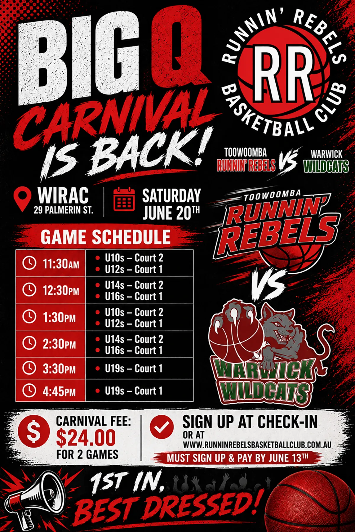 Big Q basketball Ccmpetition - May 2026 flyer